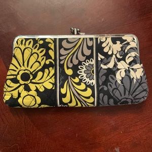Vera Bradley black and yellow wallet